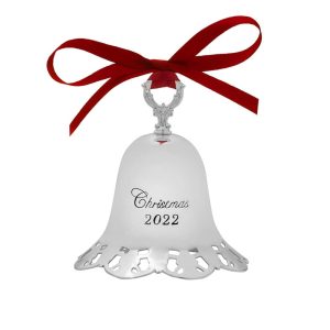 2022 Silver Plated Pierced Bell Ornament. 43rd Edition