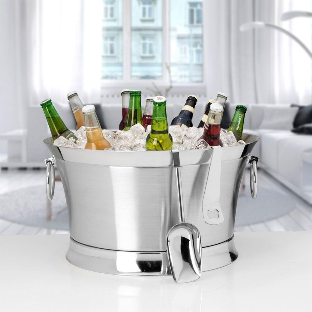 30 Quart Double Wall Beverage Tub with Stand and Tools - Image 2