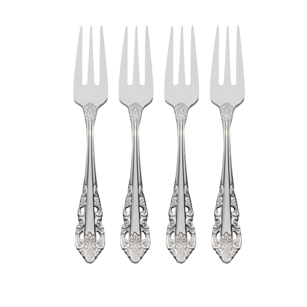 Antique Baroque Set of 4 Appetizer Forks - Image 5