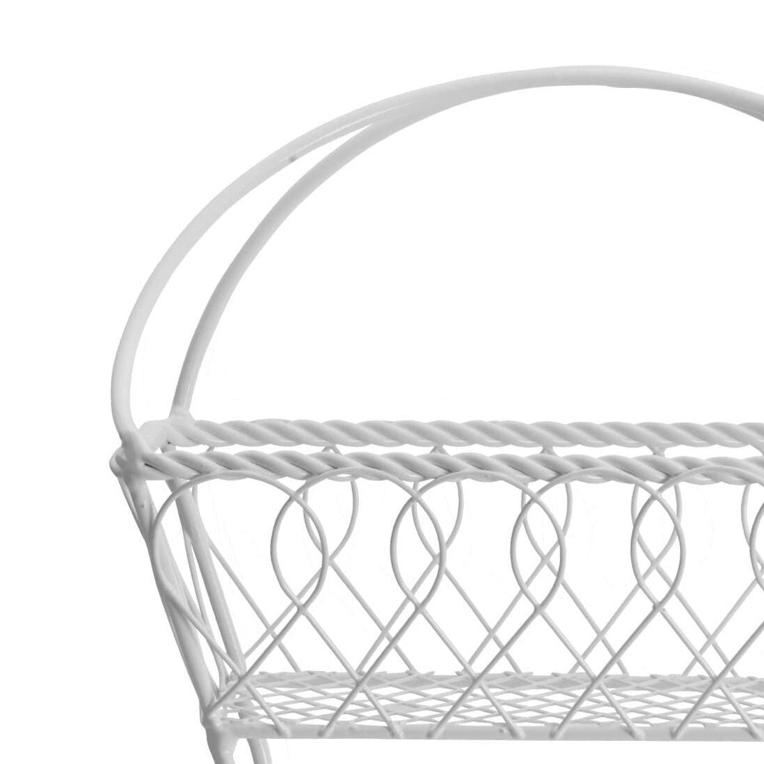 Loop and Lattice 2 Tier White Flatback Fruit Storage Basket - Image 6