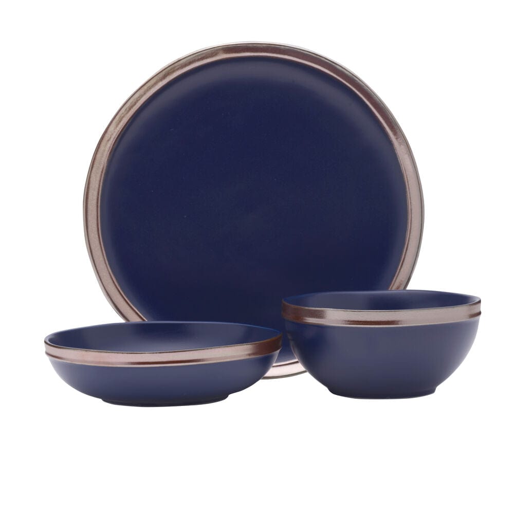 Miller Blue 12 Piece Dinnerware Set. Service for 4 - Image 8