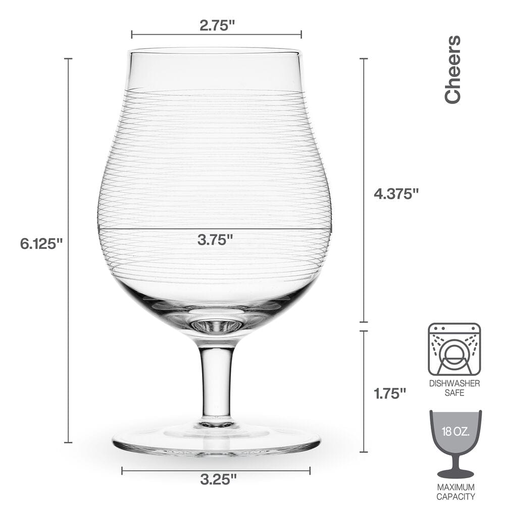 Cheers? Set of 4 Belgian Beer Goblet Glasses - Image 5