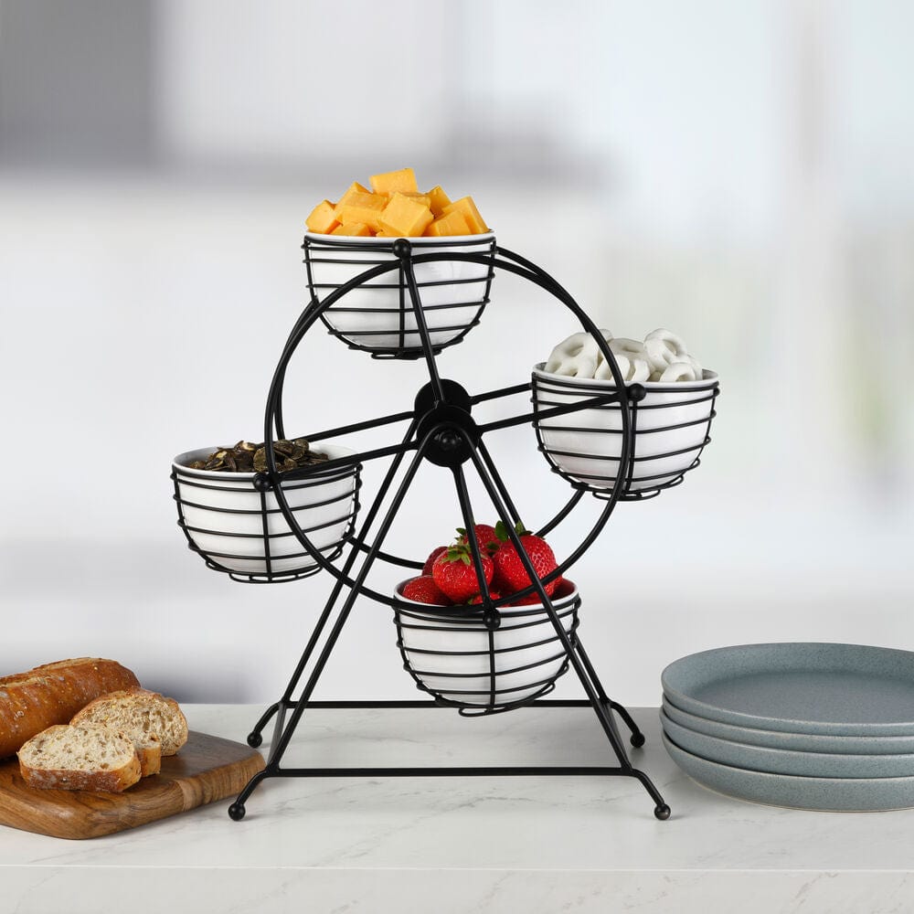 Ferris Wheel Entertaining Dip Bowl Serving Caddy - Image 2