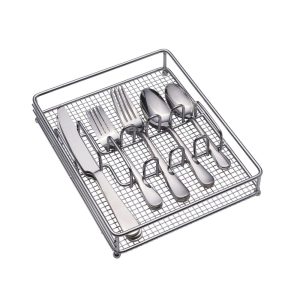 Symmetry 20 Piece Flatware Set with Caddy. Service for 4