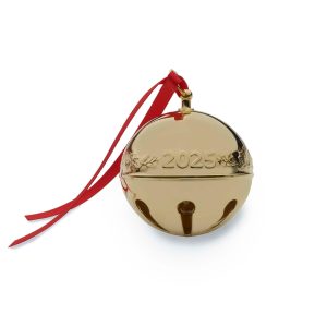 2025 Gold Plate Sleigh Bell Ornament 36th Edition