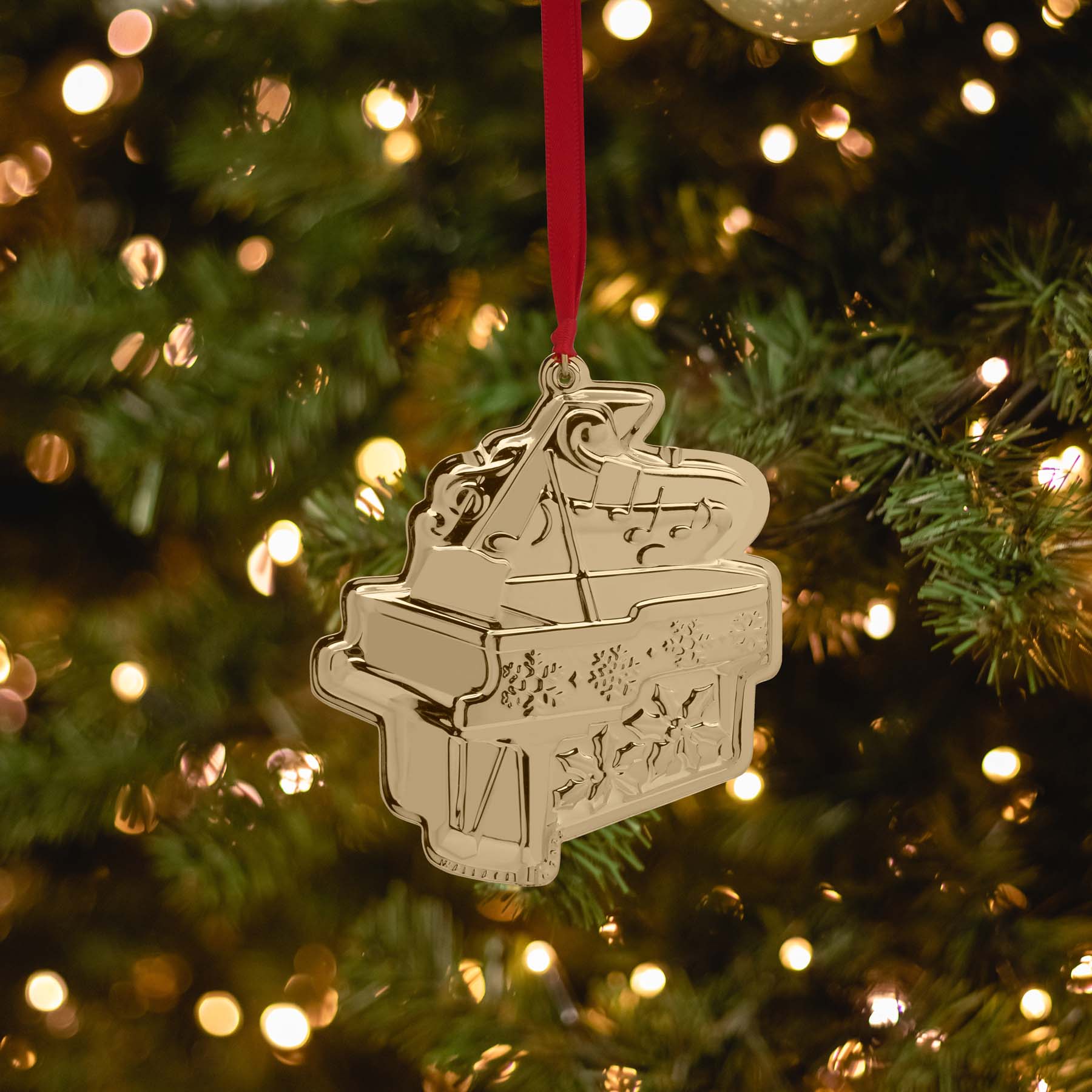 2025 Gold Plate Piano Musical Instrument Ornament 4th Edition - Image 2