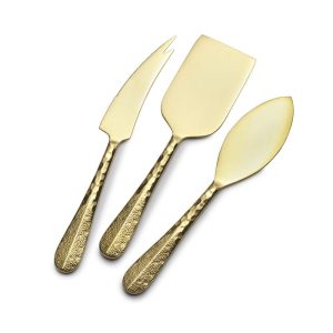 Sable Gold 3 Piece Cheese Set