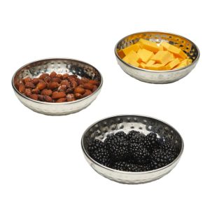 Radiance Hammered Set of 3 Bowls