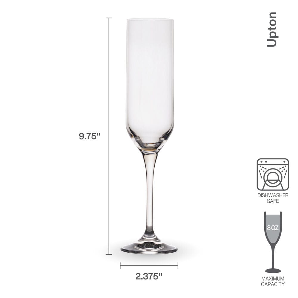 Upton Set of 4 Champagne Flute Glasses - Image 3
