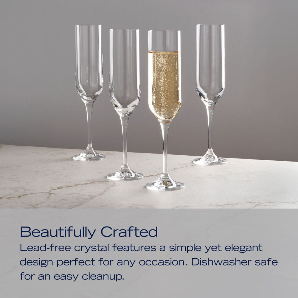 Upton Set of 4 Champagne Flute Glasses - Image 4