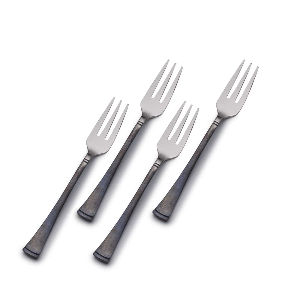 Alyse Burnished Black Set of 4 Appetizer Forks