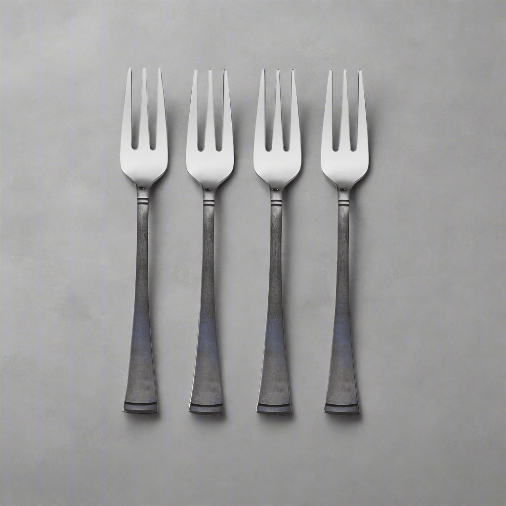 Alyse Burnished Black Set of 4 Appetizer Forks - Image 2