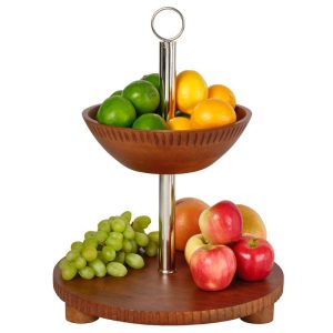 Hamden 2 Tier Serving Basket and Platter