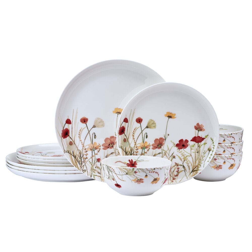 Meadow Serenade 12 Piece Dinnerware Set. Service for 4