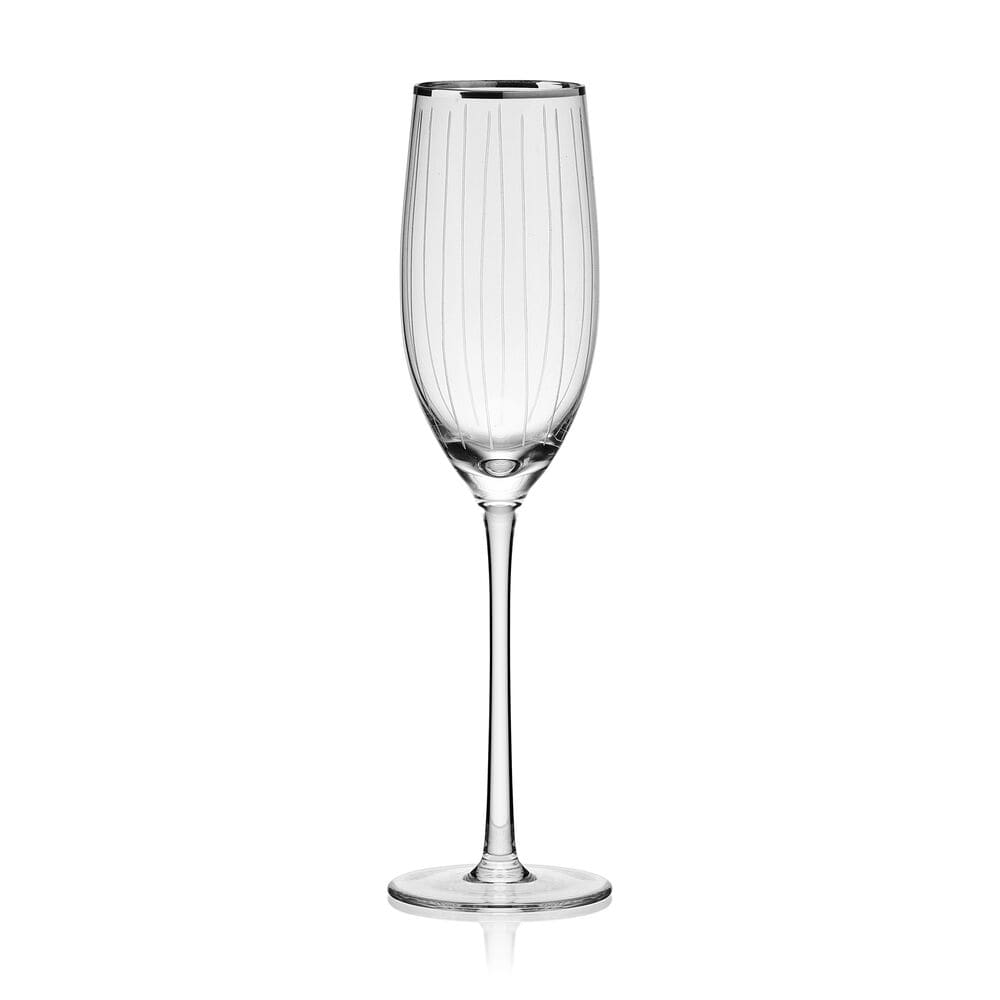 Cheers? Set of 4 Platinum Banded Flutes - Image 5