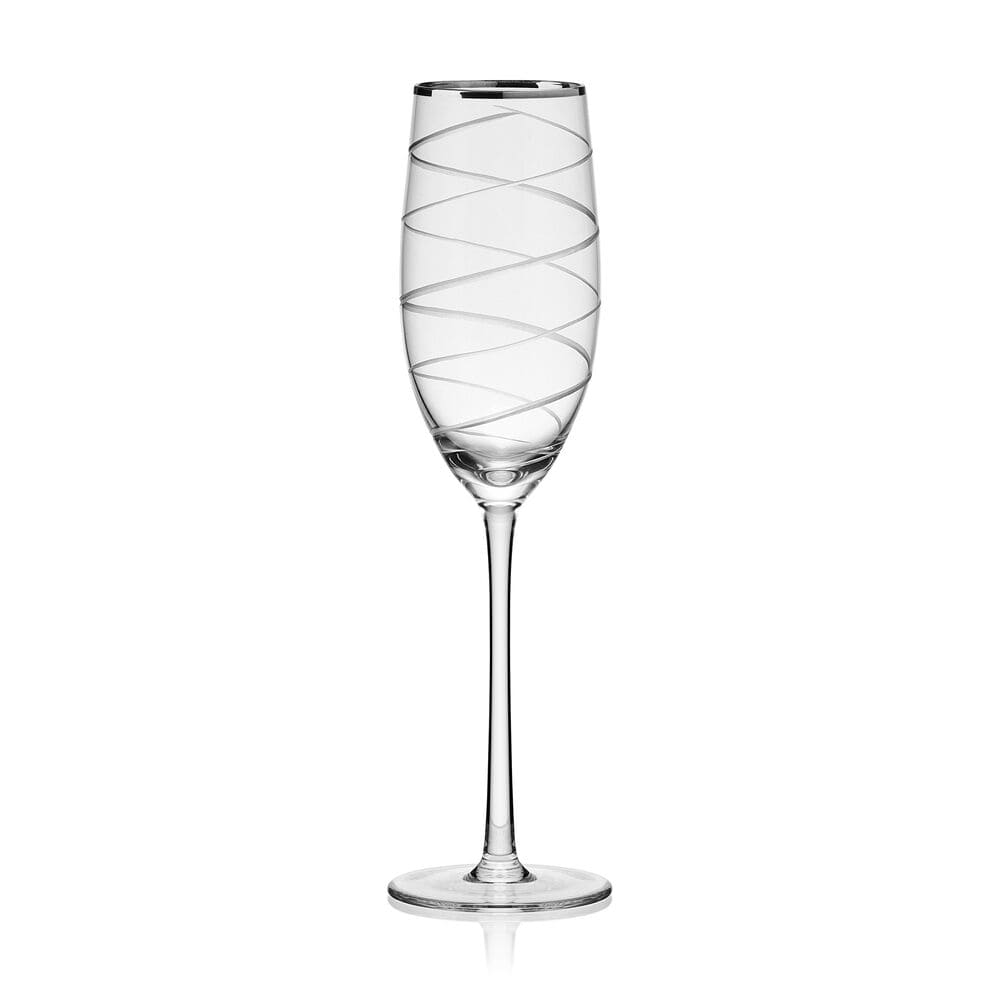 Cheers? Set of 4 Platinum Banded Flutes - Image 6