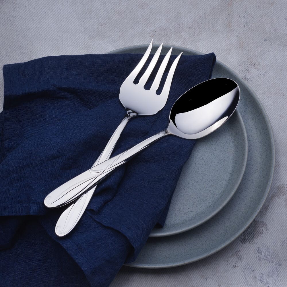 Cocoa Blossom Set of 2 Serving Fork and Spoon - Image 4