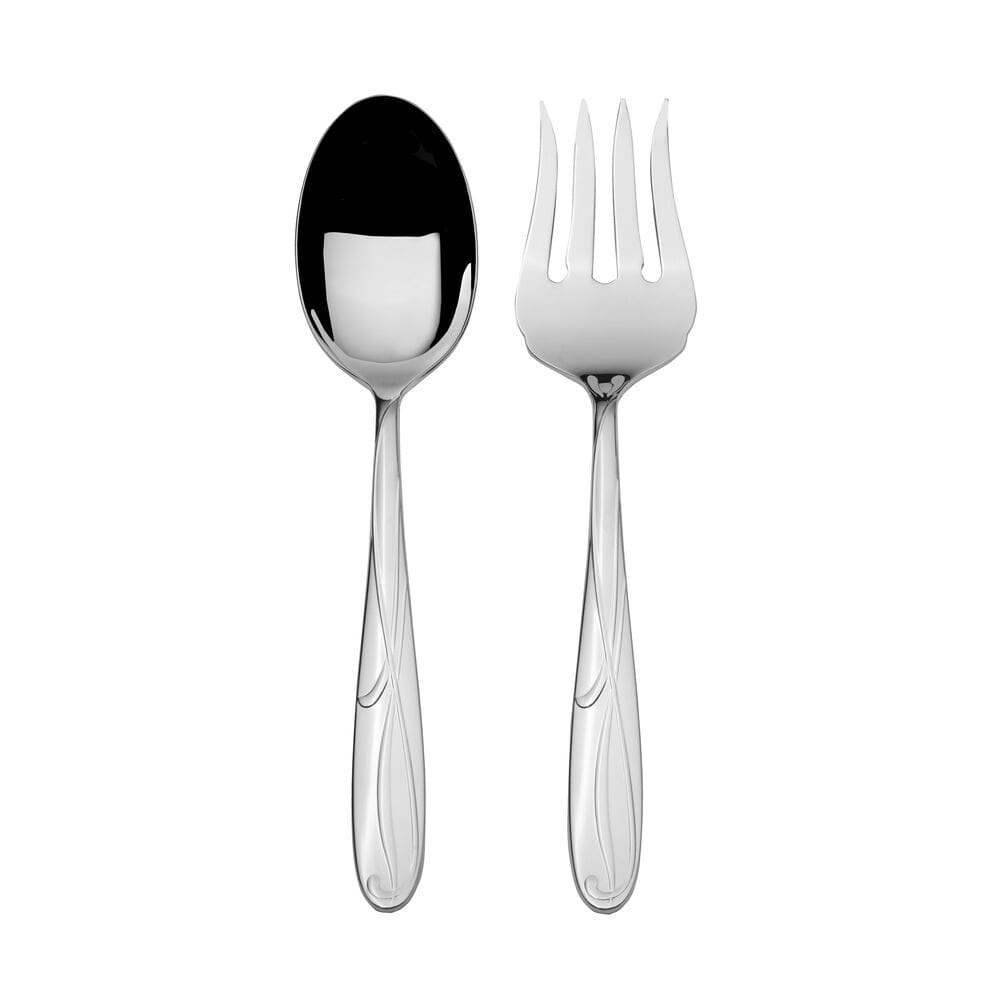 Cocoa Blossom Set of 2 Serving Fork and Spoon - Image 3