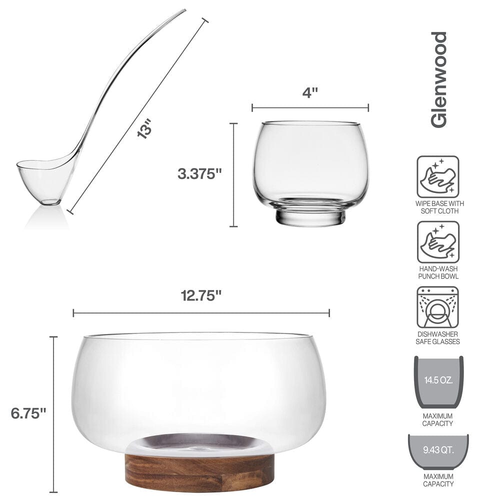 Glenwood 8 Piece Punch Bowl Set - Image 4