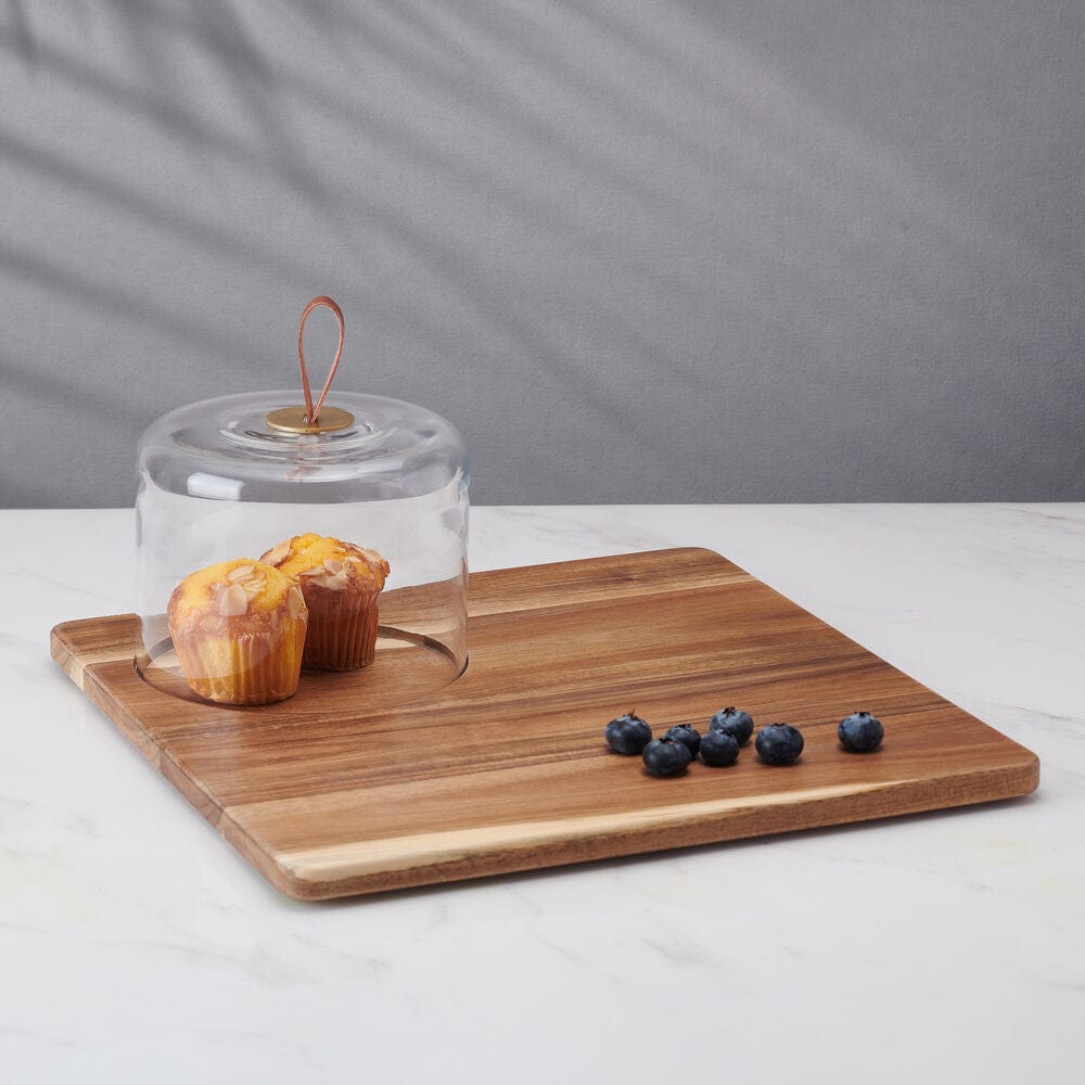 Glenwood Square Serve Board with Glass Dome Cloche - Image 2