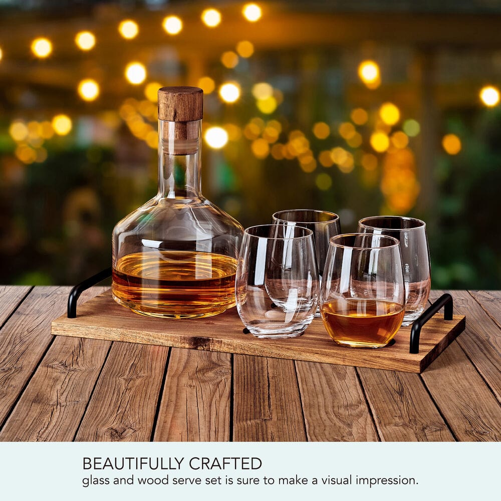 Glenwood 7 Piece Stemless Wine and Decanter Set - Image 7