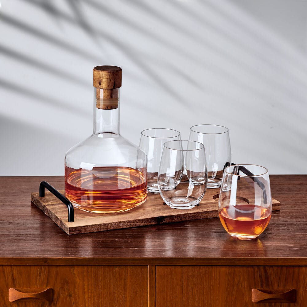 Glenwood 7 Piece Stemless Wine and Decanter Set - Image 8