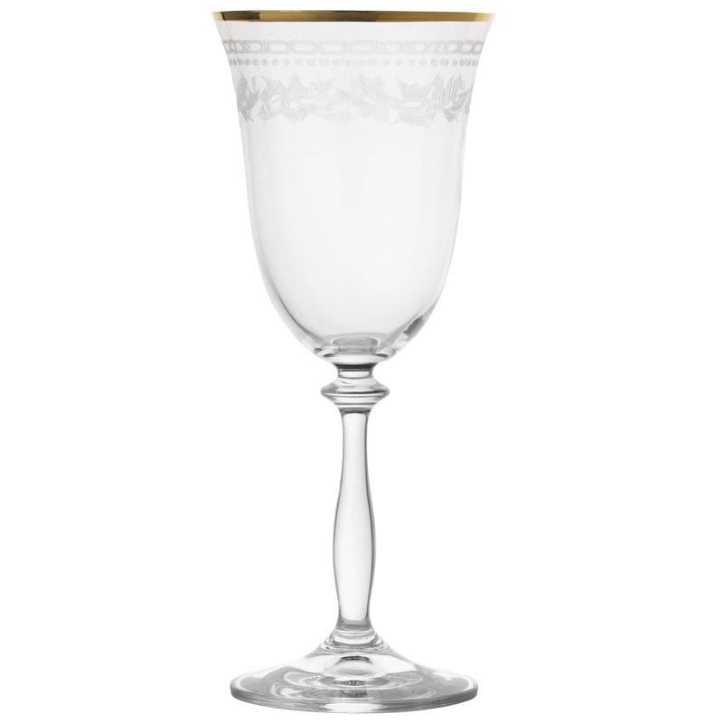 Holiday Traditions Gold Rim Set of 4 Red Wine Glasses - Image 6