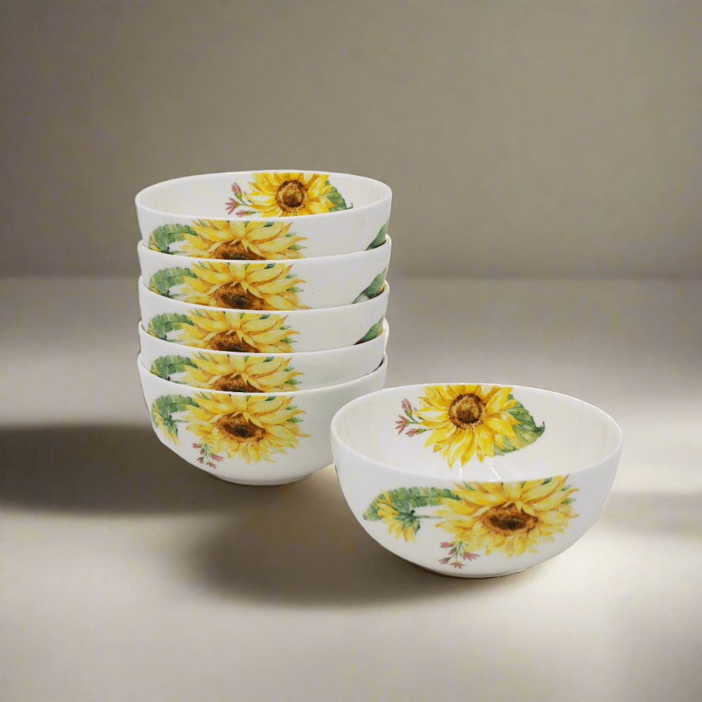Sunflower Set of 6 Fruit Bowls - Image 2