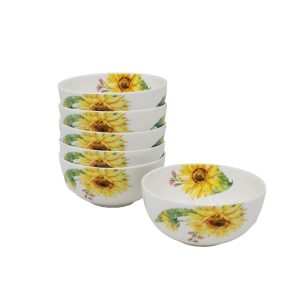 Sunflower Set of 6 Fruit Bowls
