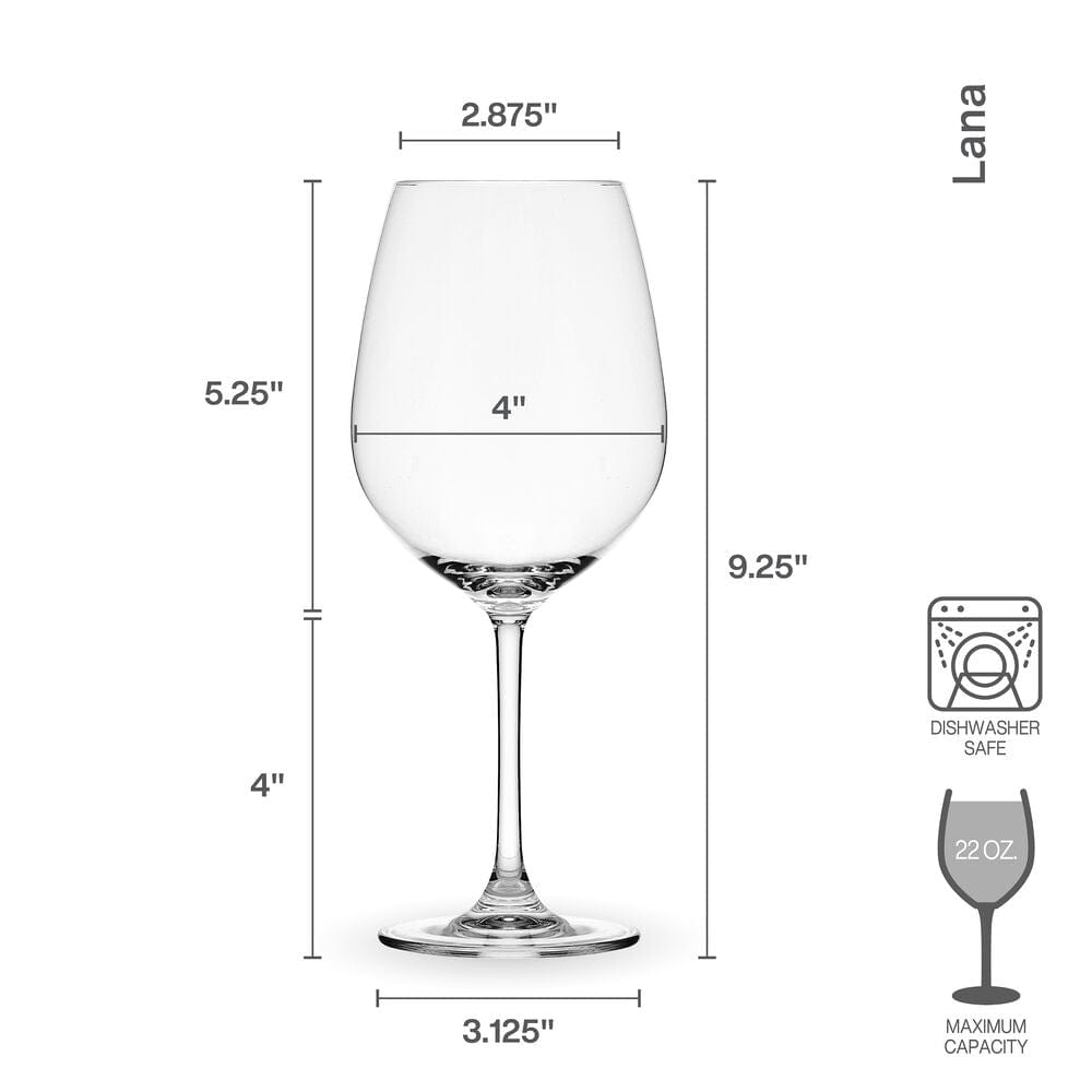 Lana Set of 4 Bordeaux Glasses - Image 3
