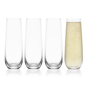 Lana Set of 4 Stemless Flute Glasses