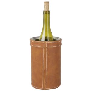 Faux Leather Stitched Wine Cooler