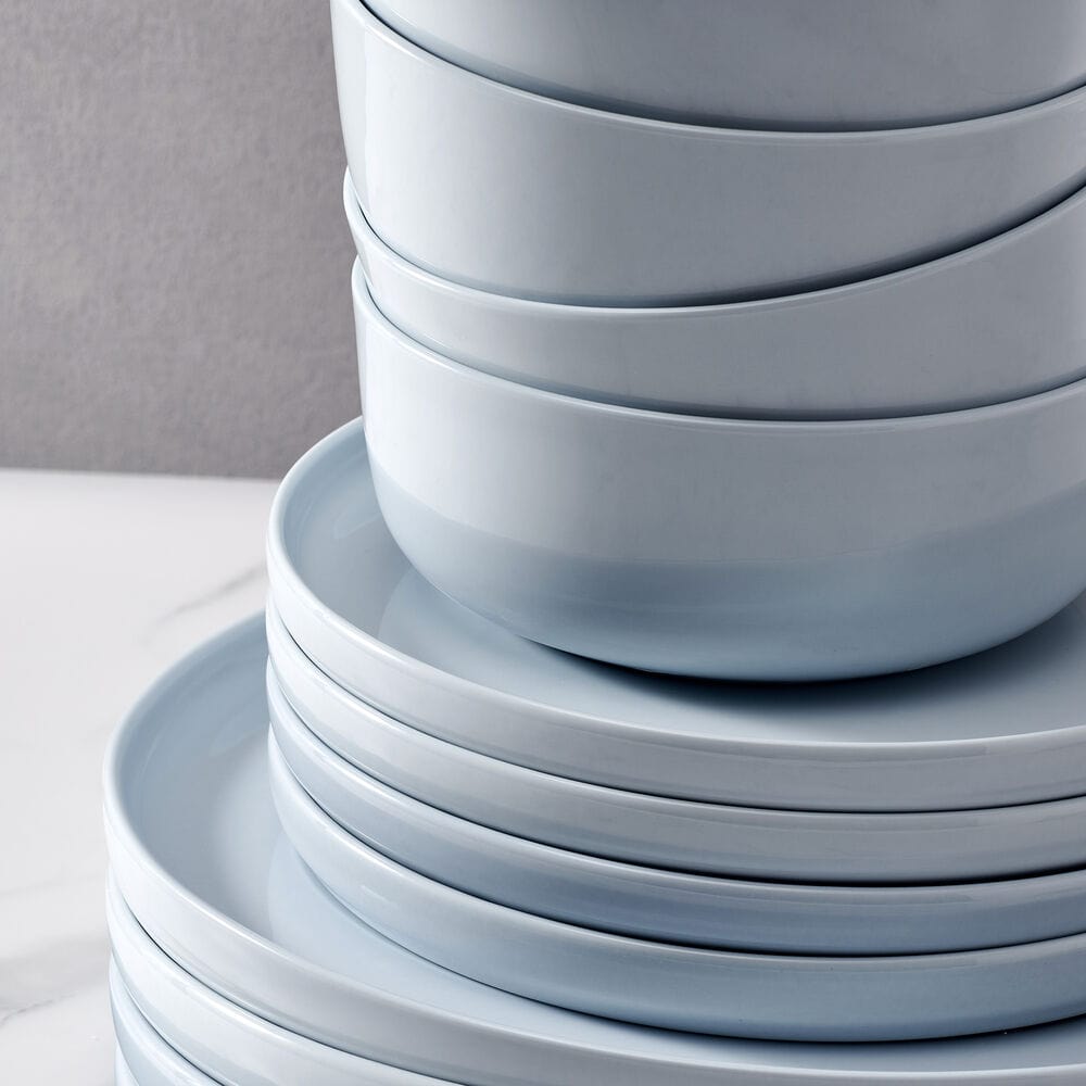 Madison 12 Piece Misty Blue Dinnerware Set. Service for 4 - Image 4