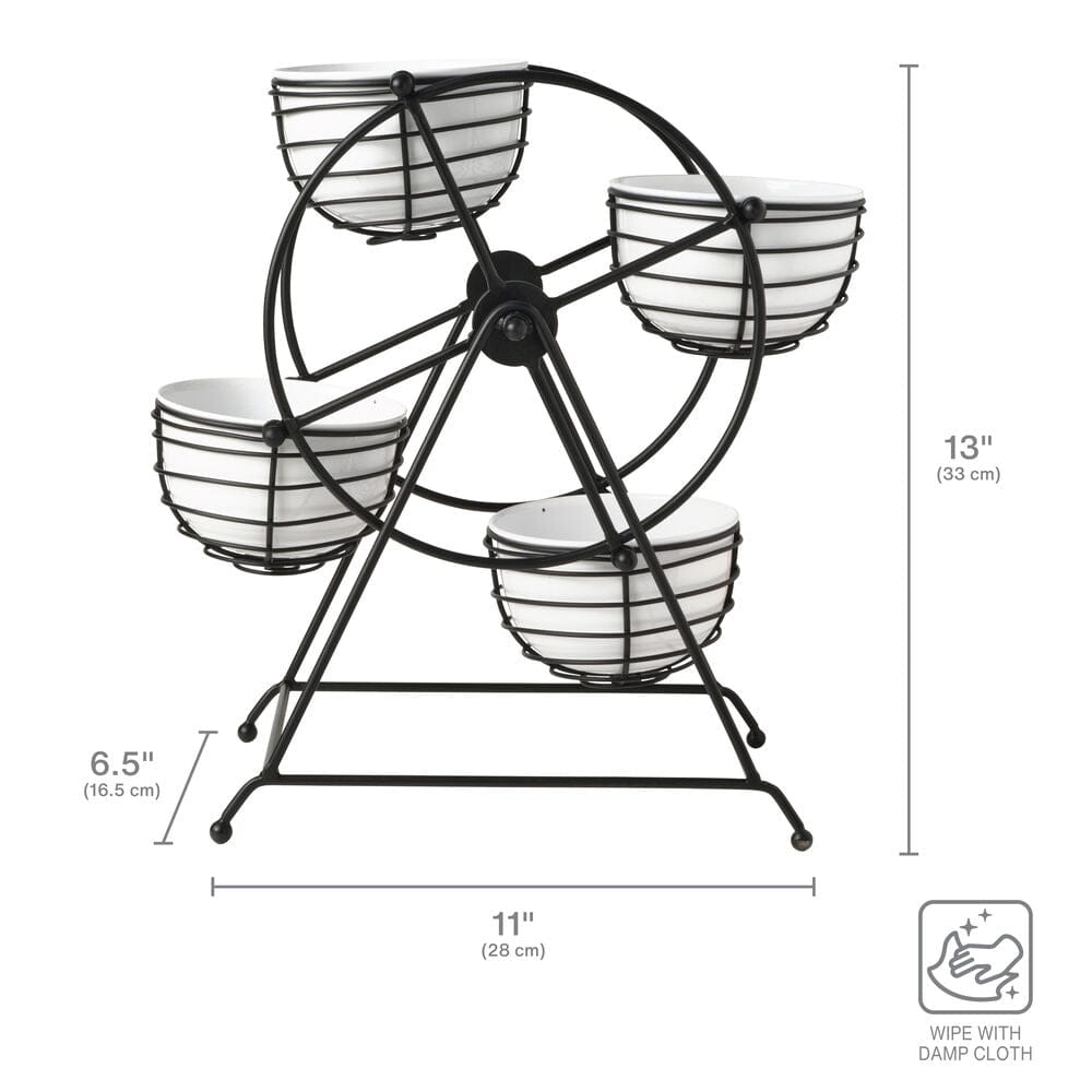 Ferris Wheel Entertaining Dip Bowl Serving Caddy - Image 6