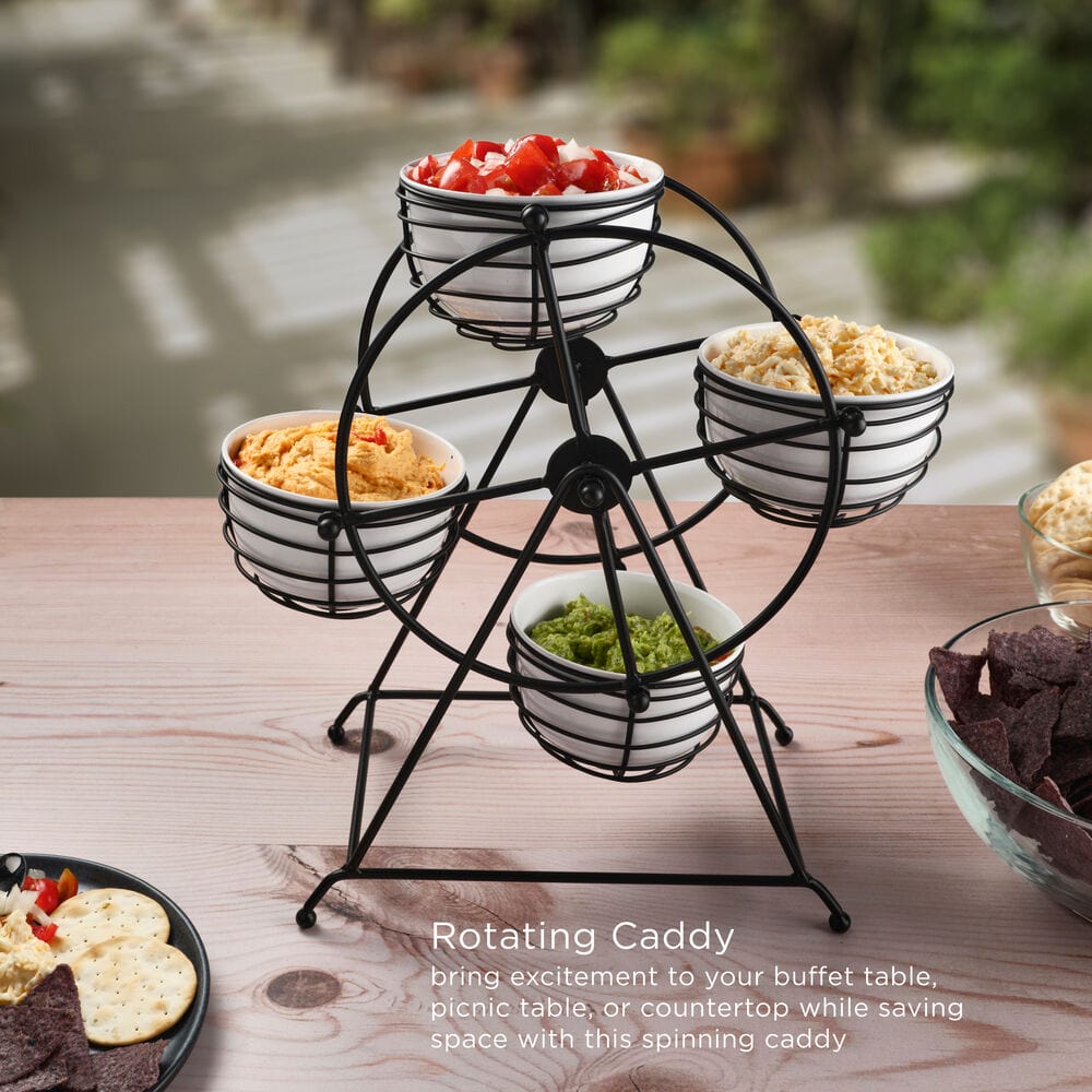 Ferris Wheel Entertaining Dip Bowl Serving Caddy - Image 3