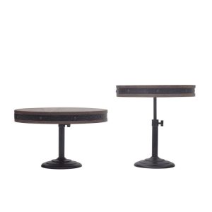 Rustic Set of 2 Adjustable Serving Platter Cake Stands