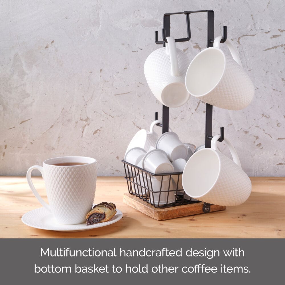 Stella Mug Tree with Storage Basket - Image 6