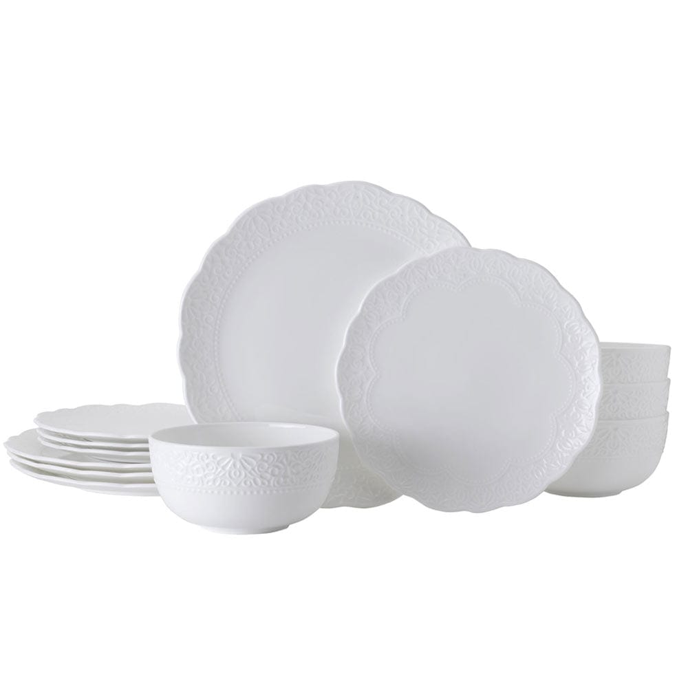 Abigail 12 Piece Dinnerware Set. Service for 4