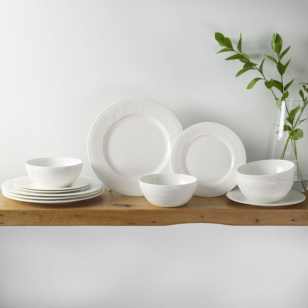 Ashlyn Vegan Bone? 12 Piece Dinnerware Set. Service for 4 - Image 3
