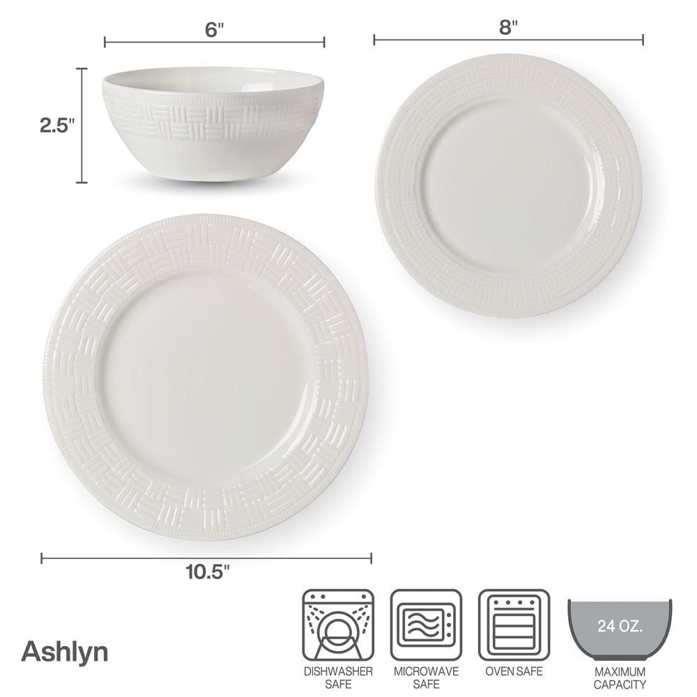 Ashlyn Vegan Bone? 12 Piece Dinnerware Set. Service for 4 - Image 4