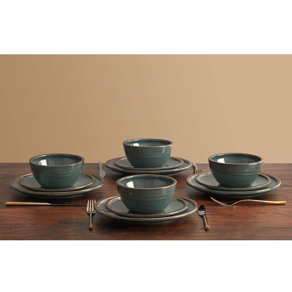 Barrett Green 12 Piece Dinnerware Set. Service for 4 - Image 3