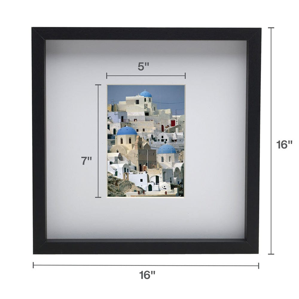 Black 16 x 16 Gallery Frame. Matted to 5 x 7 - Image 5