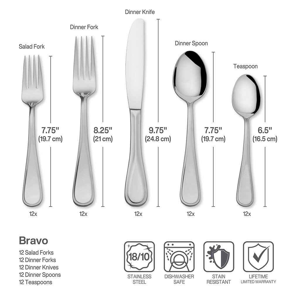 Bravo 65 Piece Flatware Set. Service for 12 - Image 13