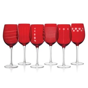 Cheers? Set of 6 Ruby Wine Glasses