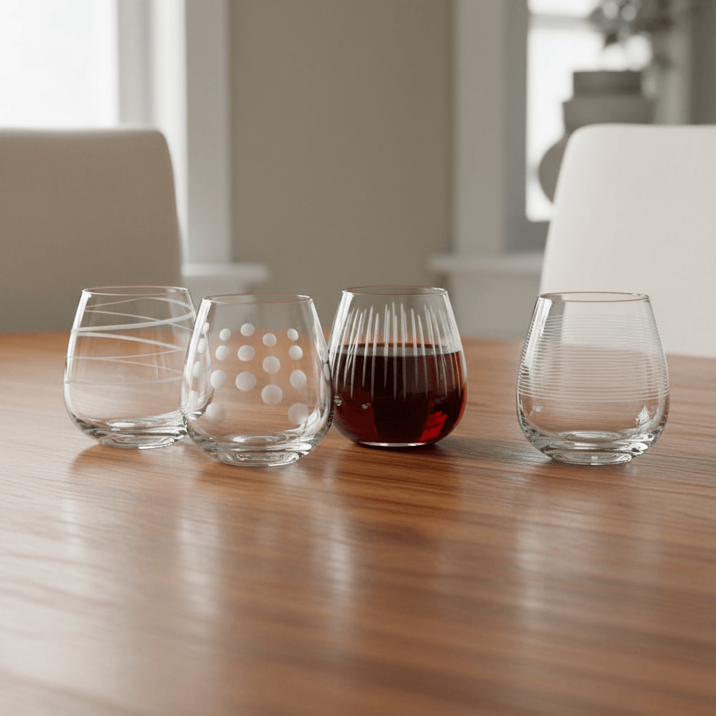 Cheers? Set of 4 Stemless Wine Glasses - Image 2