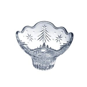 Christmas Night Footed Glass Bowl