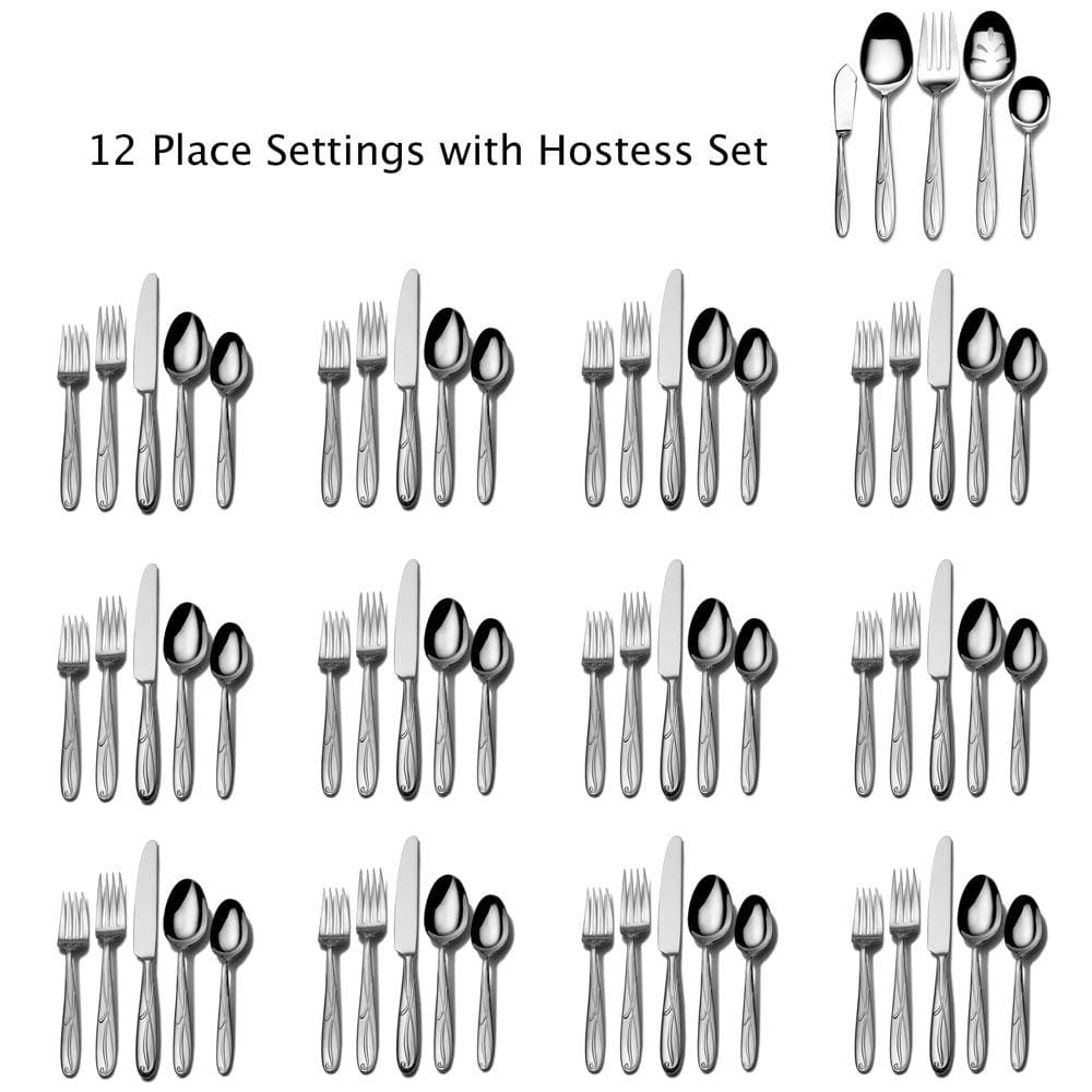 Cocoa Blossom 65 Piece Flatware Set. Service for 12 - Image 3