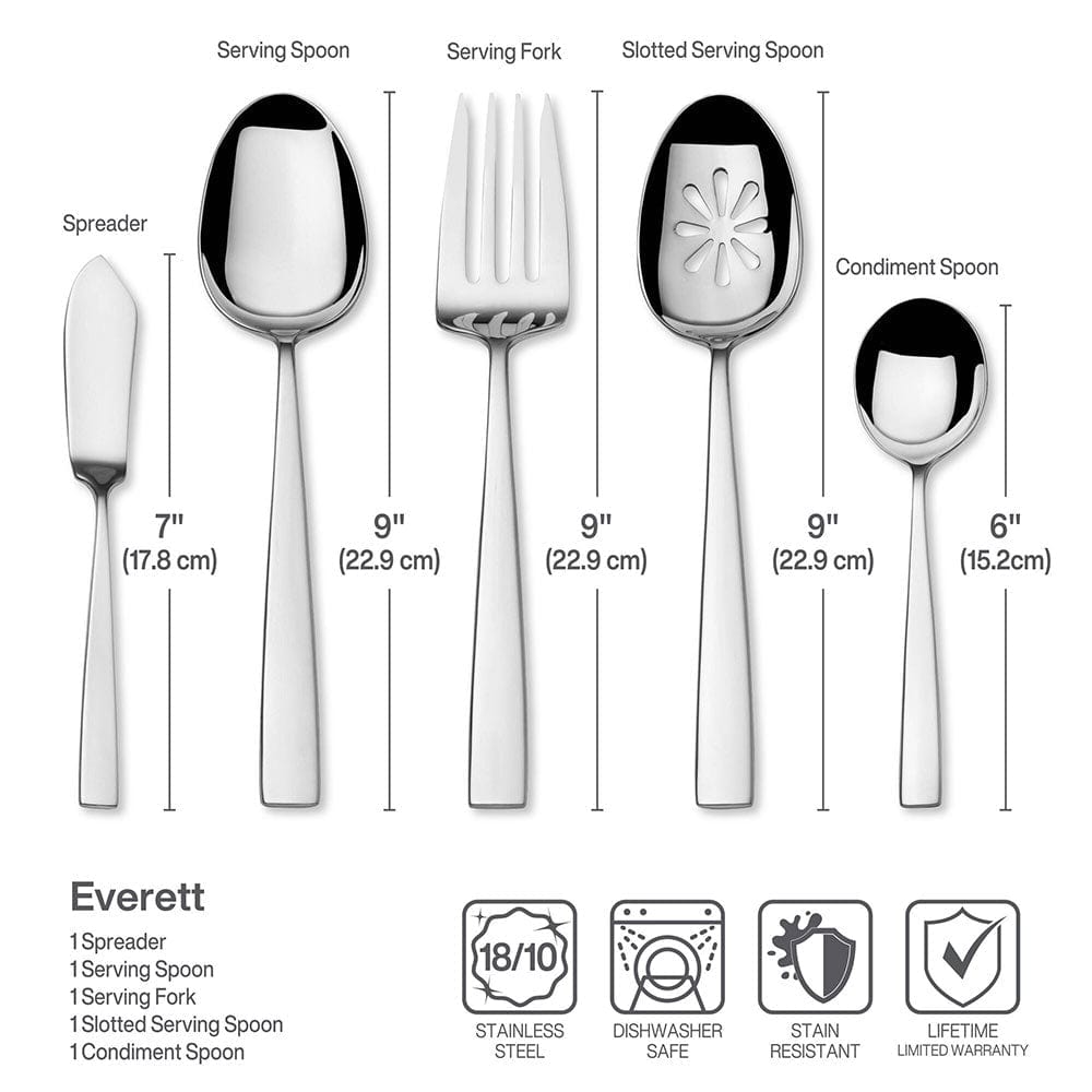 Everett 101 Piece Flatware Set. Service for 12 - Image 5