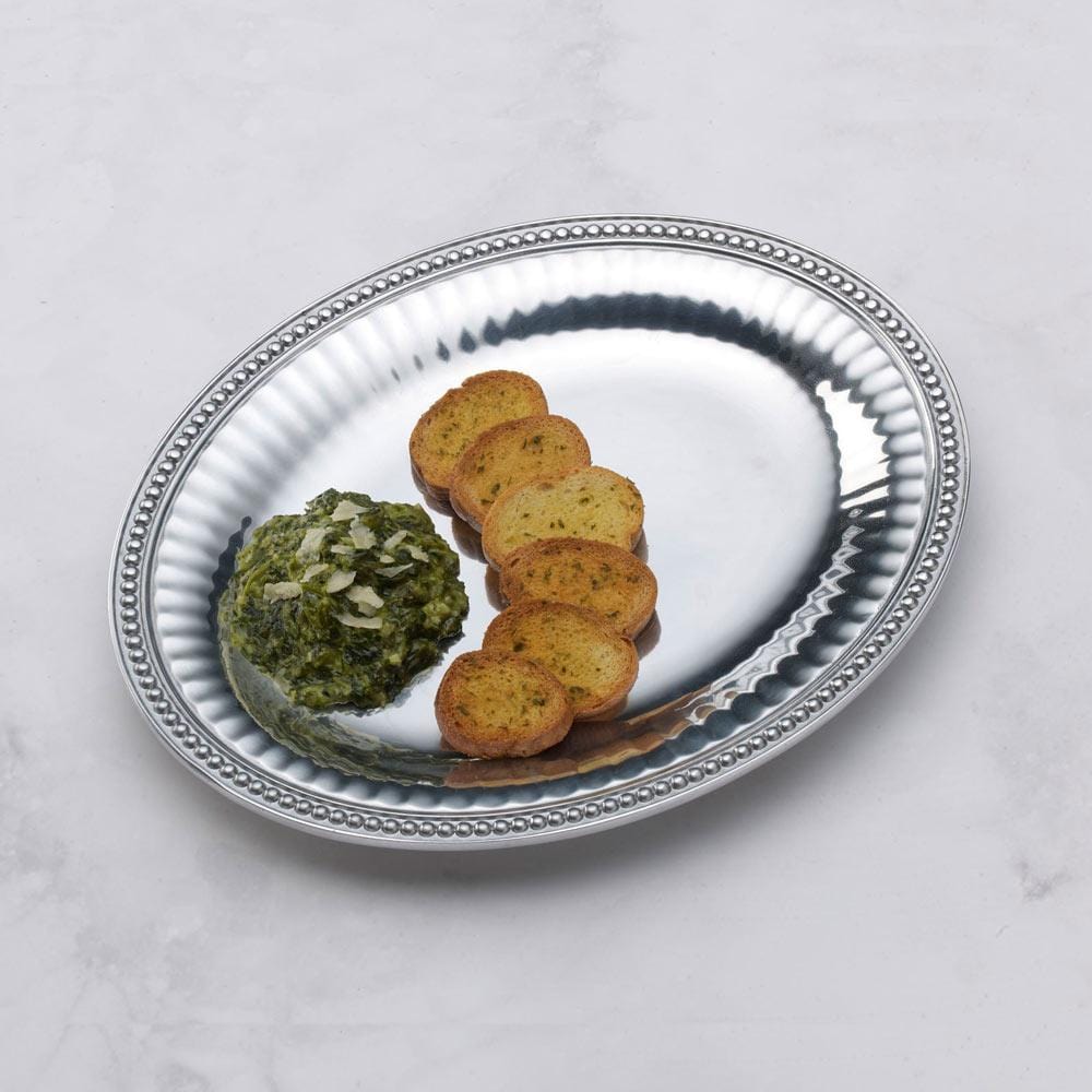 Flutes & Pearls Medium Oval Tray - Image 2
