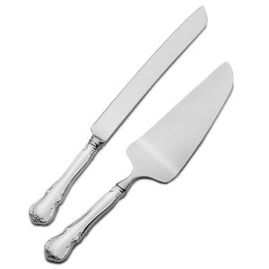 French Provincial Sterling Wedding Cake Knife and Server Set